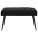 Bank met knoopverstelling Zwart 80 x 40 x 46 cm fluweel