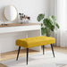 Bank met knoopverstelling Geel 80 x 40 x 46 cm fluweel