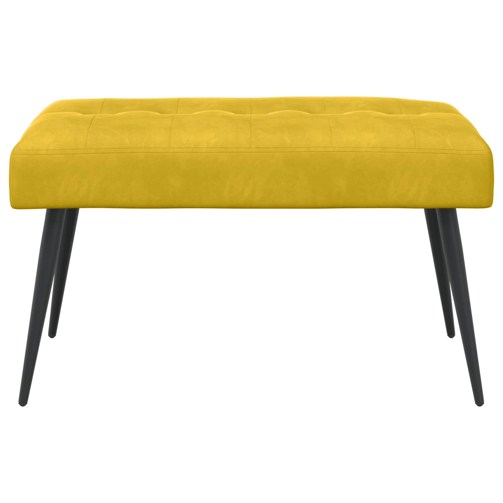 Bank met knoopverstelling Geel 80 x 40 x 46 cm fluweel