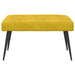 Bank met knoopverstelling Geel 80 x 40 x 46 cm fluweel