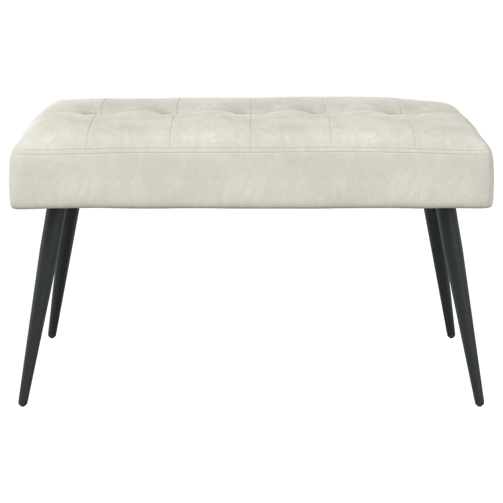 Bank met knoopverstelling Crèmekleurig 80 x 40 x 46 cm fluweel