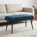 Bank met knoopverstelling Blauw 80 x 40 x 46 cm fluweel