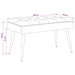 Bank met knoopverstelling Paars 80 x 40 x 46 cm fluweel