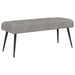 Bank met knoopverstelling Lichtgrijs 110 x 40 x 46 cm fluweel