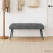 Bank met knoopverstelling Donkergrijs 110 x 40 x 46 cm fluweel