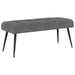 Bank met knoopverstelling Donkergrijs 110 x 40 x 46 cm fluweel