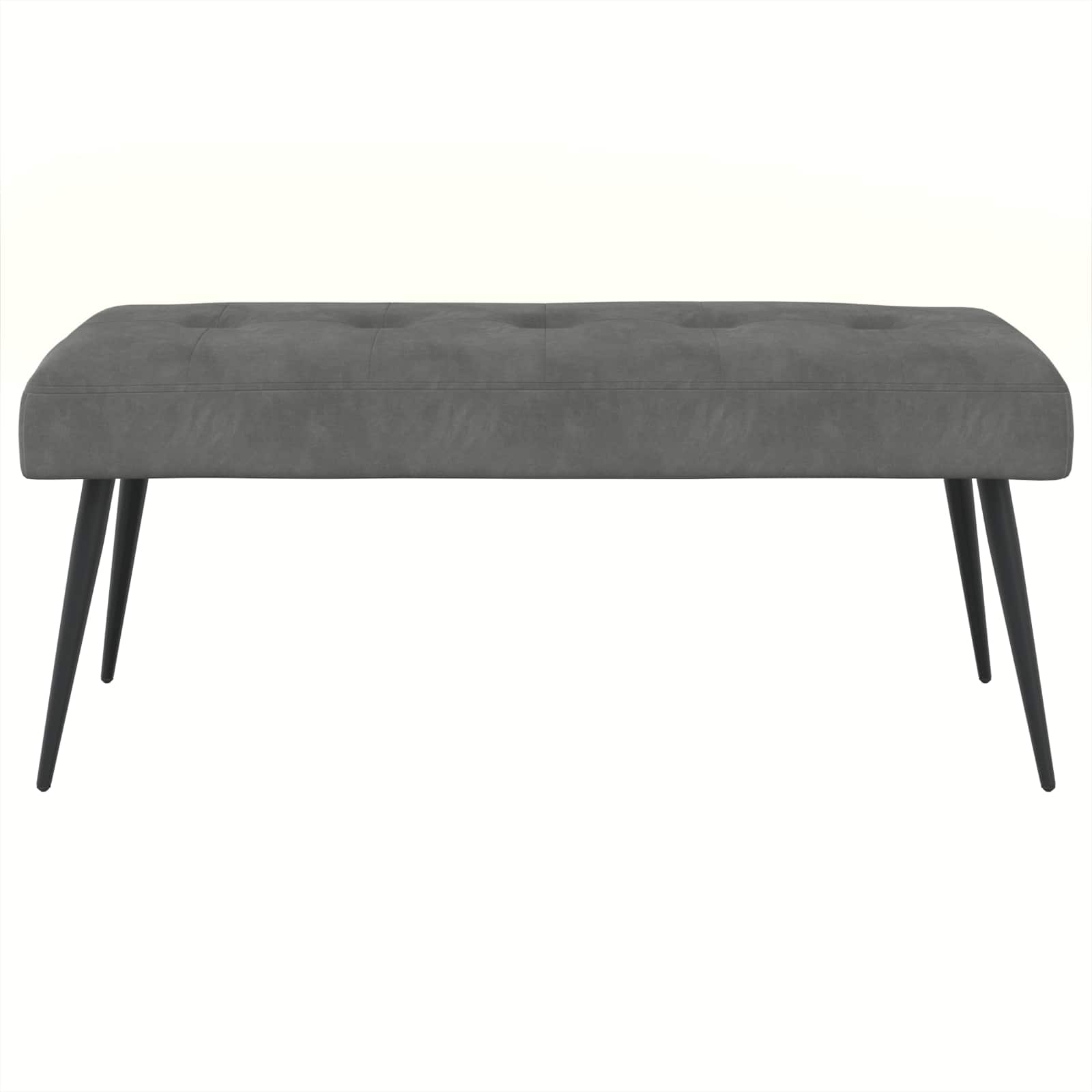 Bank met knoopverstelling Donkergrijs 110 x 40 x 46 cm fluweel