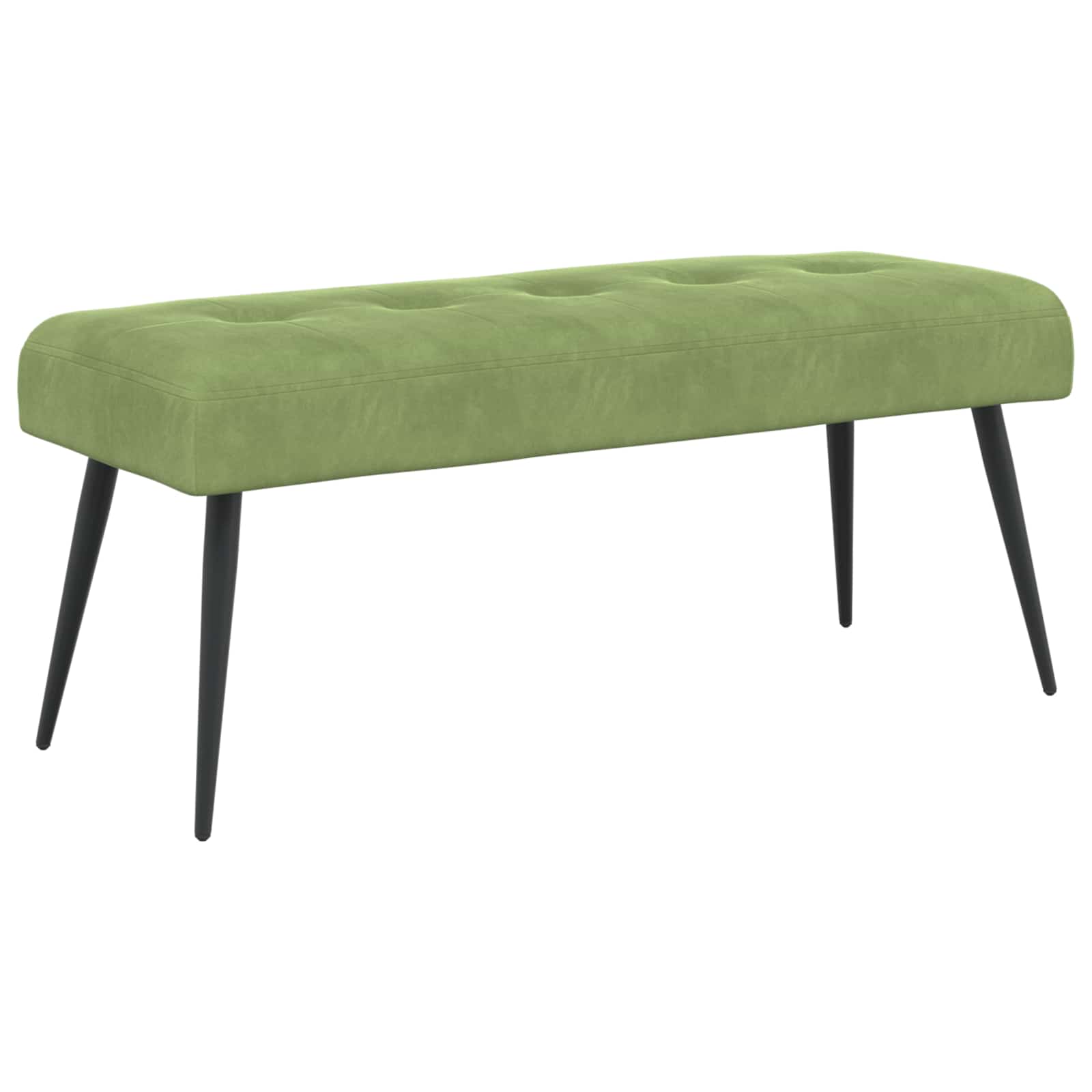 Bank met knoopverstelling Lichtgroen 110 x 40 x 46 cm fluweel