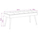 Bank met knoopverstelling Roze 110 x 40 x 46 cm fluweel