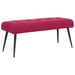 Bank met knoopverstelling Wijnrood 110 x 40 x 46 cm fluweel