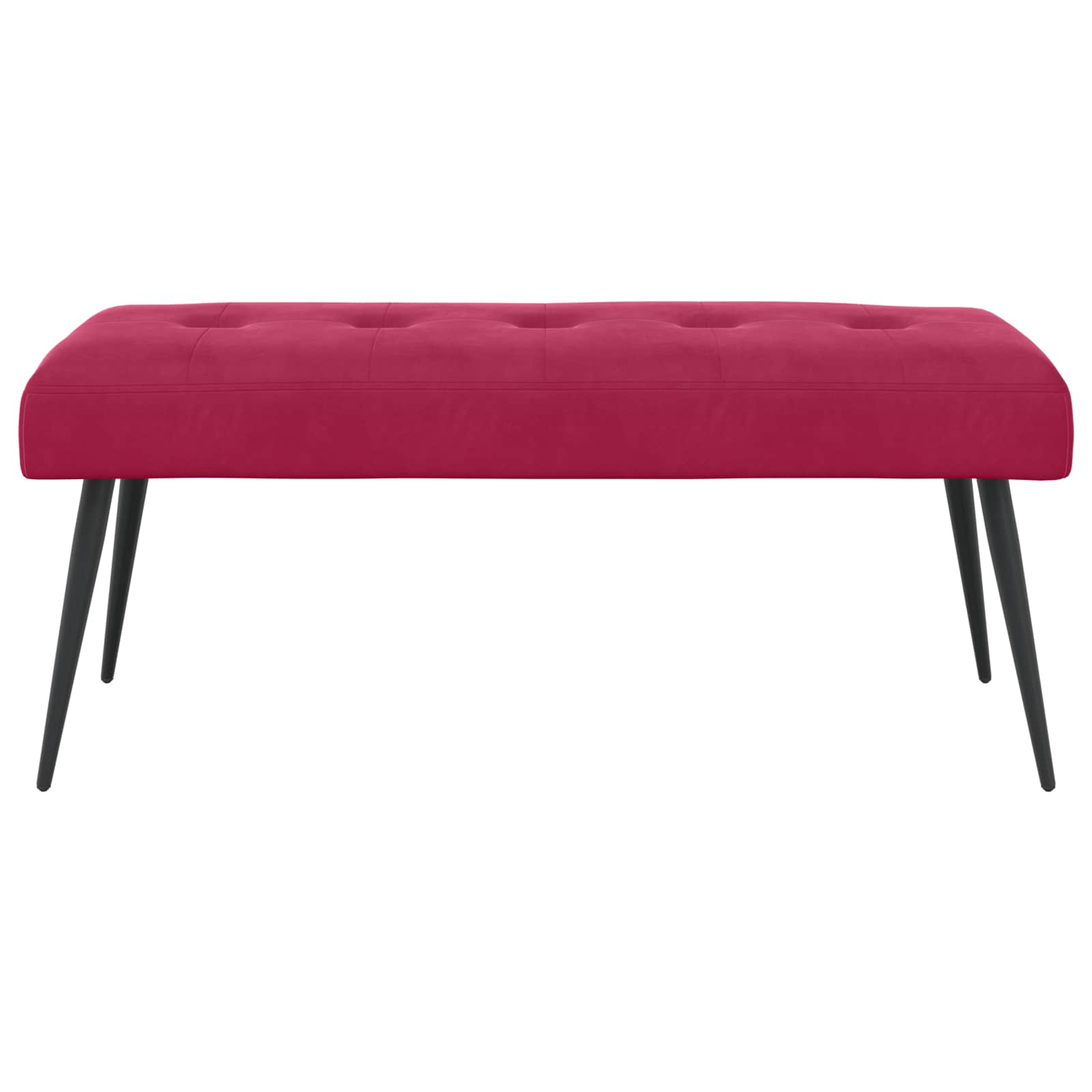 Bank met knoopverstelling Wijnrood 110 x 40 x 46 cm fluweel
