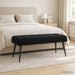 Bank met knoopverstelling Zwart 110 x 40 x 46 cm fluweel