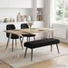 Bank met knoopverstelling Zwart 110 x 40 x 46 cm fluweel