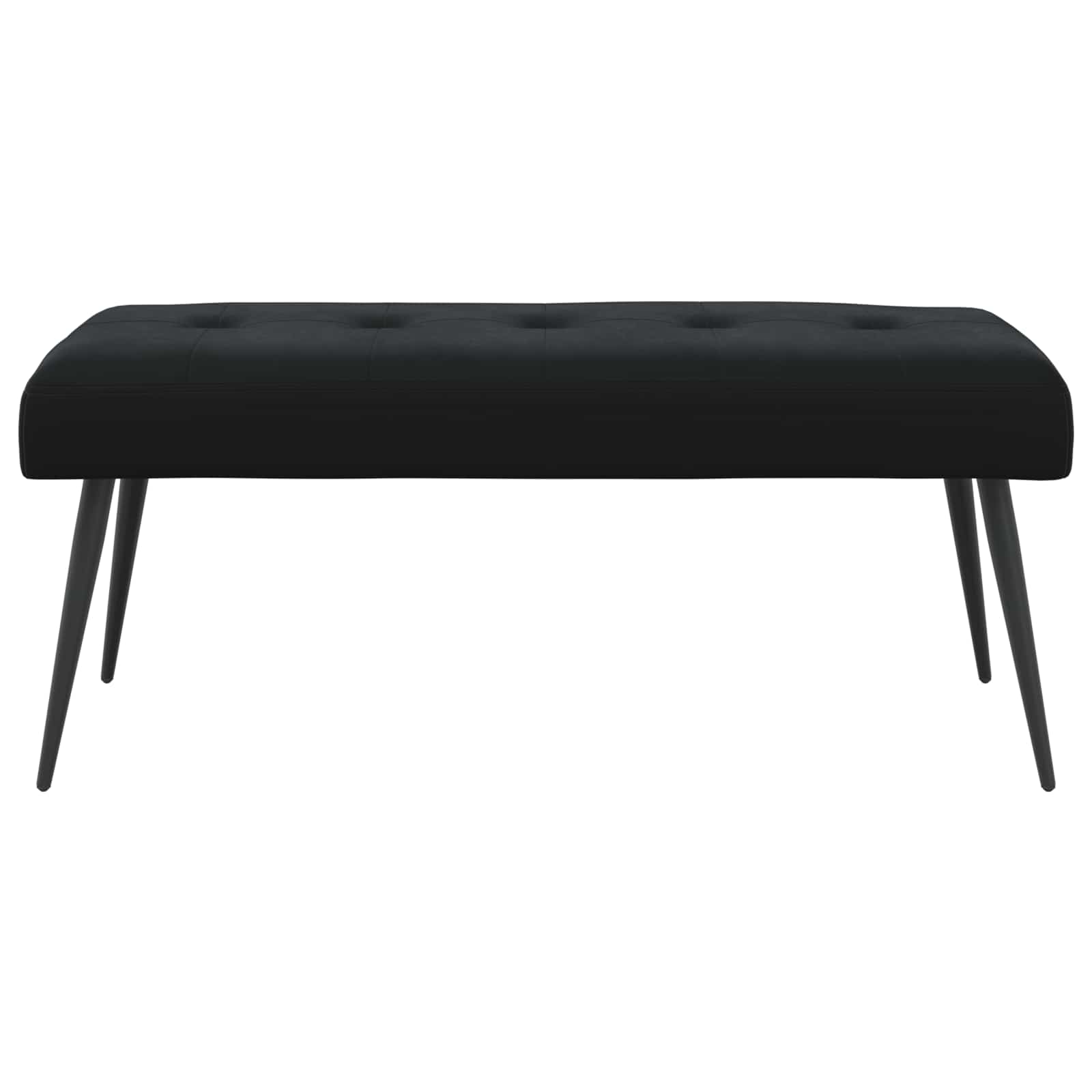 Bank met knoopverstelling Zwart 110 x 40 x 46 cm fluweel
