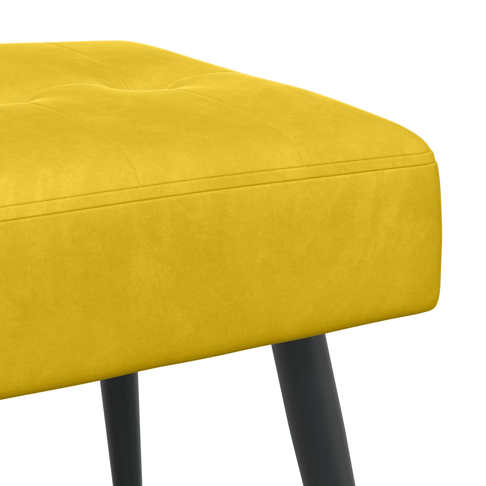Bank met knoopverstelling Geel 110 x 40 x 46 cm fluweel
