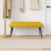 Bank met knoopverstelling Geel 110 x 40 x 46 cm fluweel