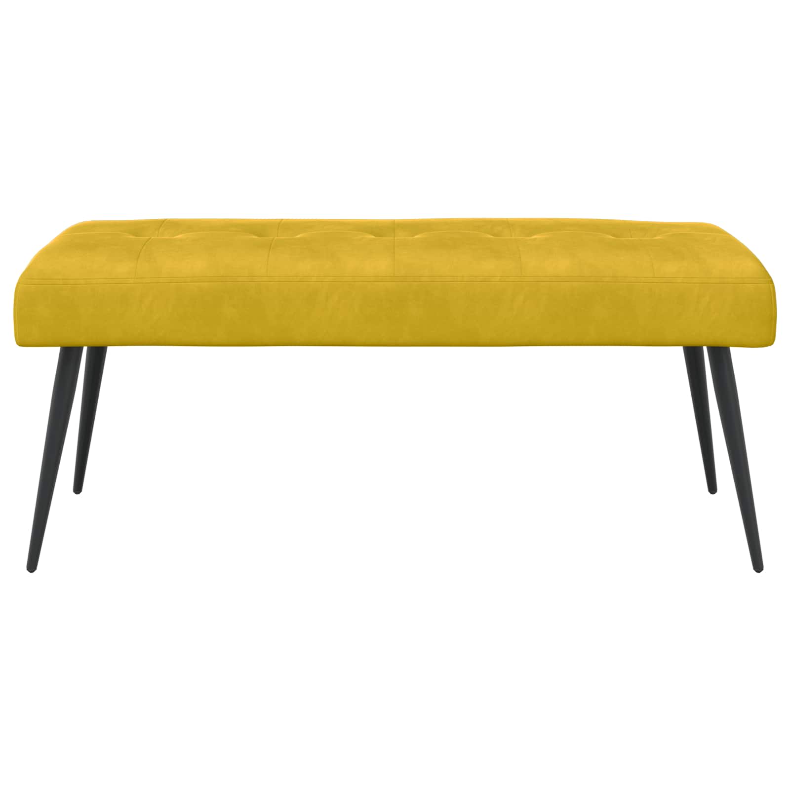 Bank met knoopverstelling Geel 110 x 40 x 46 cm fluweel