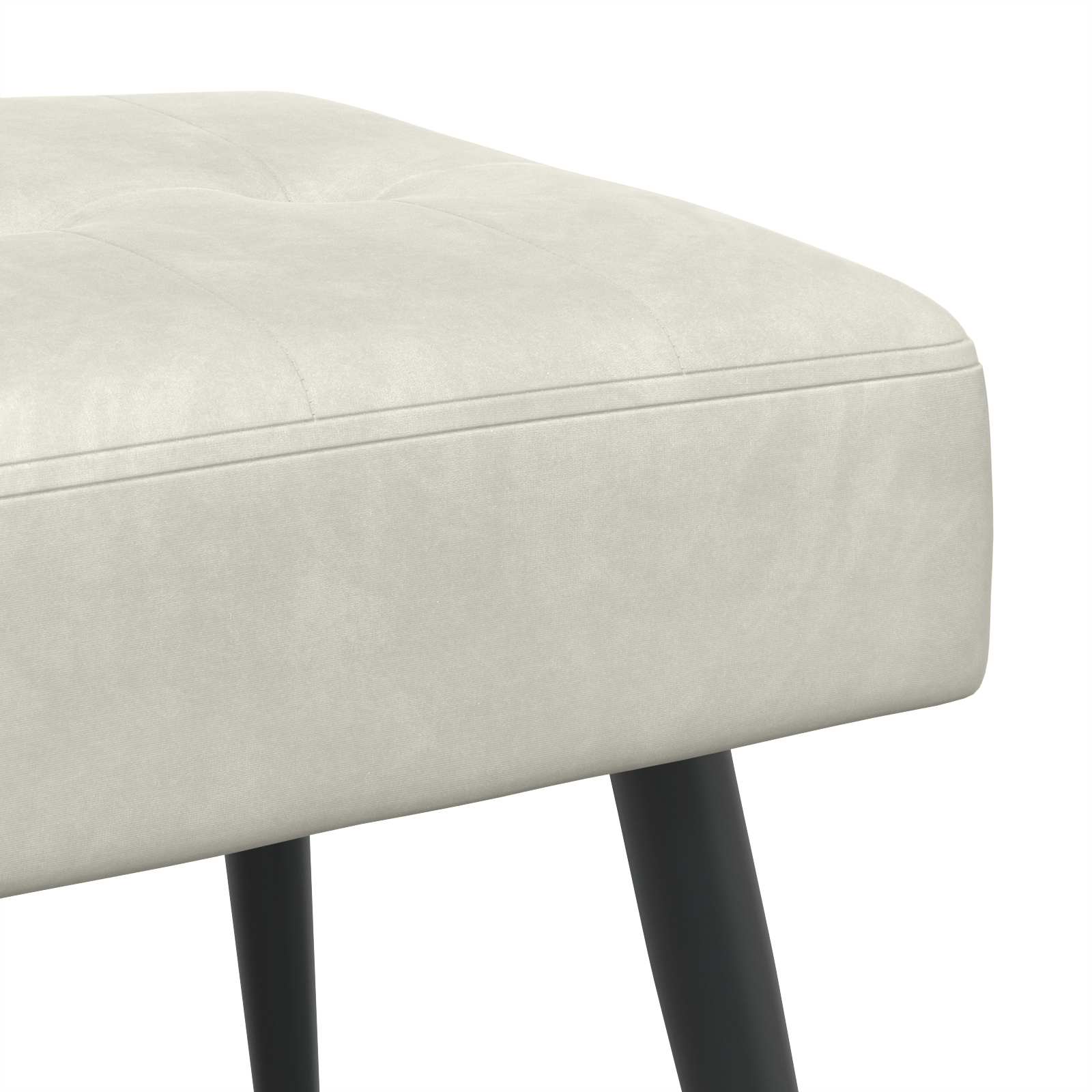 Bank met knoopverstelling Crèmekleurig 110 x 40 x 46 cm fluweel