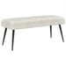 Bank met knoopverstelling Crèmekleurig 110 x 40 x 46 cm fluweel