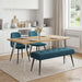 Bank met knoopverstelling Blauw 110 x 40 x 46 cm fluweel