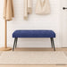 Bank met knoopverstelling Politieblauw 110 x 40 x 46 cm fluweel