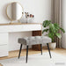 Bank met knoopverstelling Lichtgrijs 60 x 40 x 45 cm Fluweel
