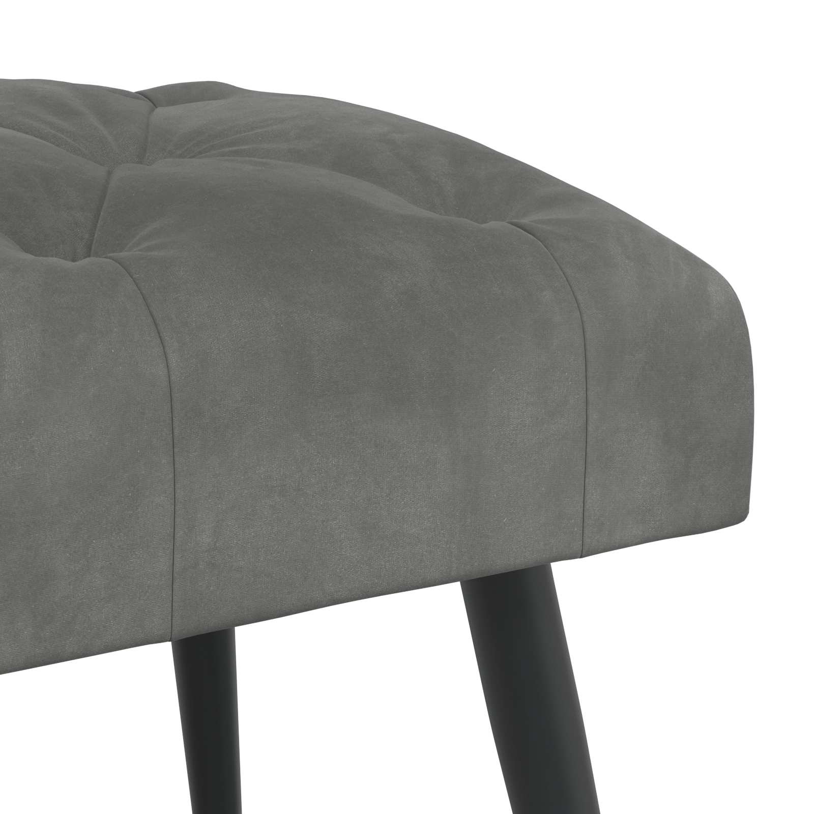 Bank met knoopverstelling Donkergrijs 60 x 40 x 45 cm Fluweel