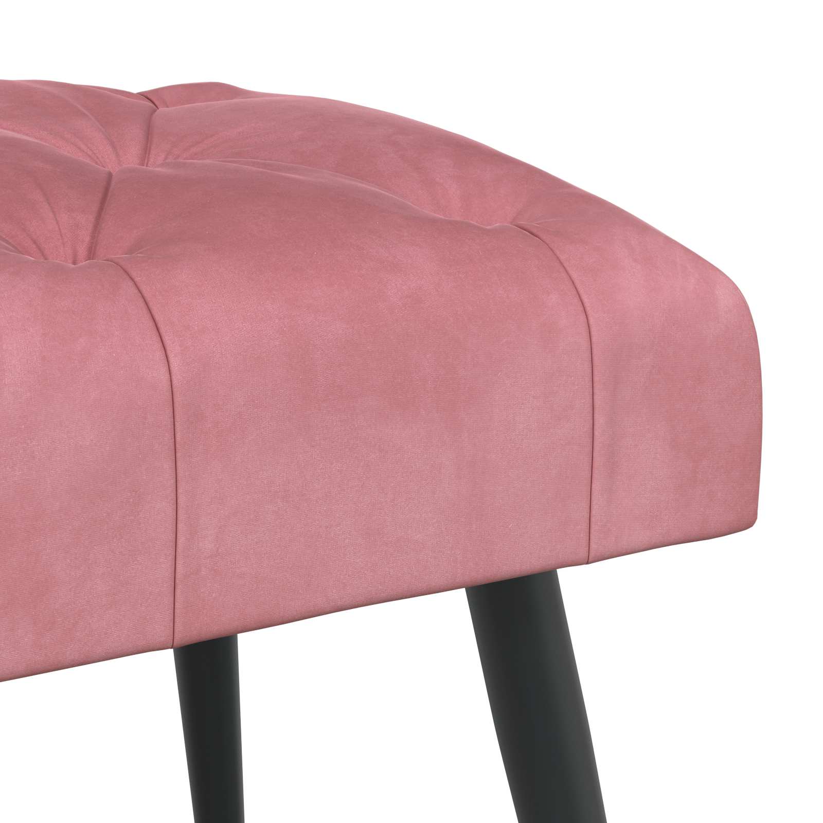 Bank met knoopverstelling Roze 60 x 40 x 45 cm Fluweel