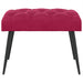 Bank met knoopverstelling Wijnrood 60 x 40 x 45 cm Fluweel