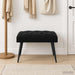 Bank met knoopverstelling Zwart 60 x 40 x 45 cm Fluweel