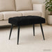 Bank met knoopverstelling Zwart 60 x 40 x 45 cm Fluweel