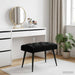 Bank met knoopverstelling Zwart 60 x 40 x 45 cm Fluweel