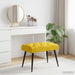 Bank met knoopverstelling Geel 60 x 40 x 45 cm Fluweel