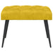 Bank met knoopverstelling Geel 60 x 40 x 45 cm Fluweel