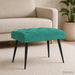 Bank met knoopverstelling Turquoise 60 x 40 x 45 cm Fluweel