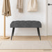 Bank met knoopverstelling Donkergrijs 80 x 40 x 46 cm Fluweel