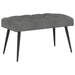 Bank met knoopverstelling Donkergrijs 80 x 40 x 46 cm Fluweel