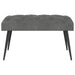 Bank met knoopverstelling Donkergrijs 80 x 40 x 46 cm Fluweel