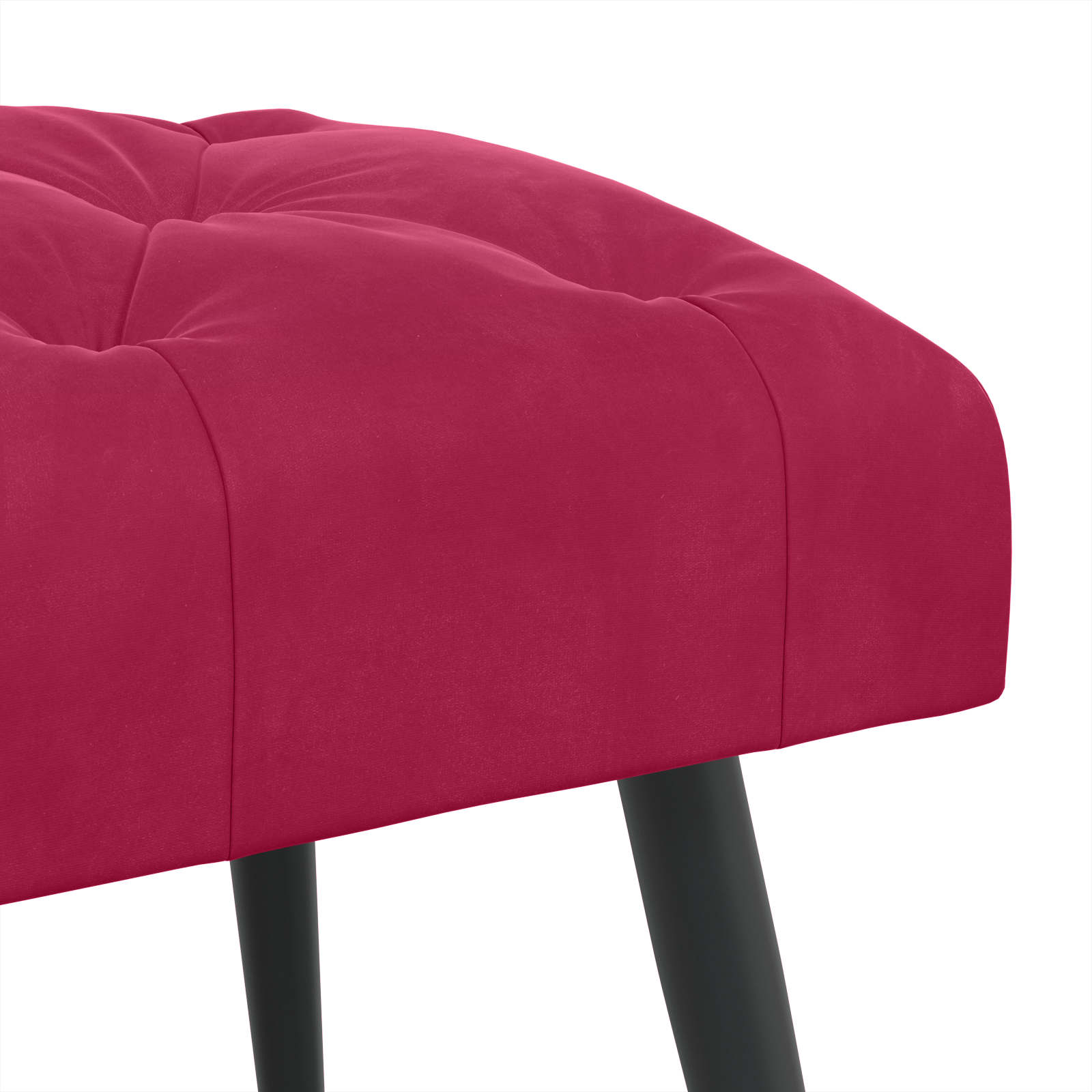Bank met knoopverstelling Wijnrood 80 x 40 x 46 cm Fluweel