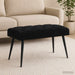 Bank met knoopverstelling Zwart 80 x 40 x 46 cm Fluweel