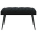 Bank met knoopverstelling Zwart 80 x 40 x 46 cm Fluweel