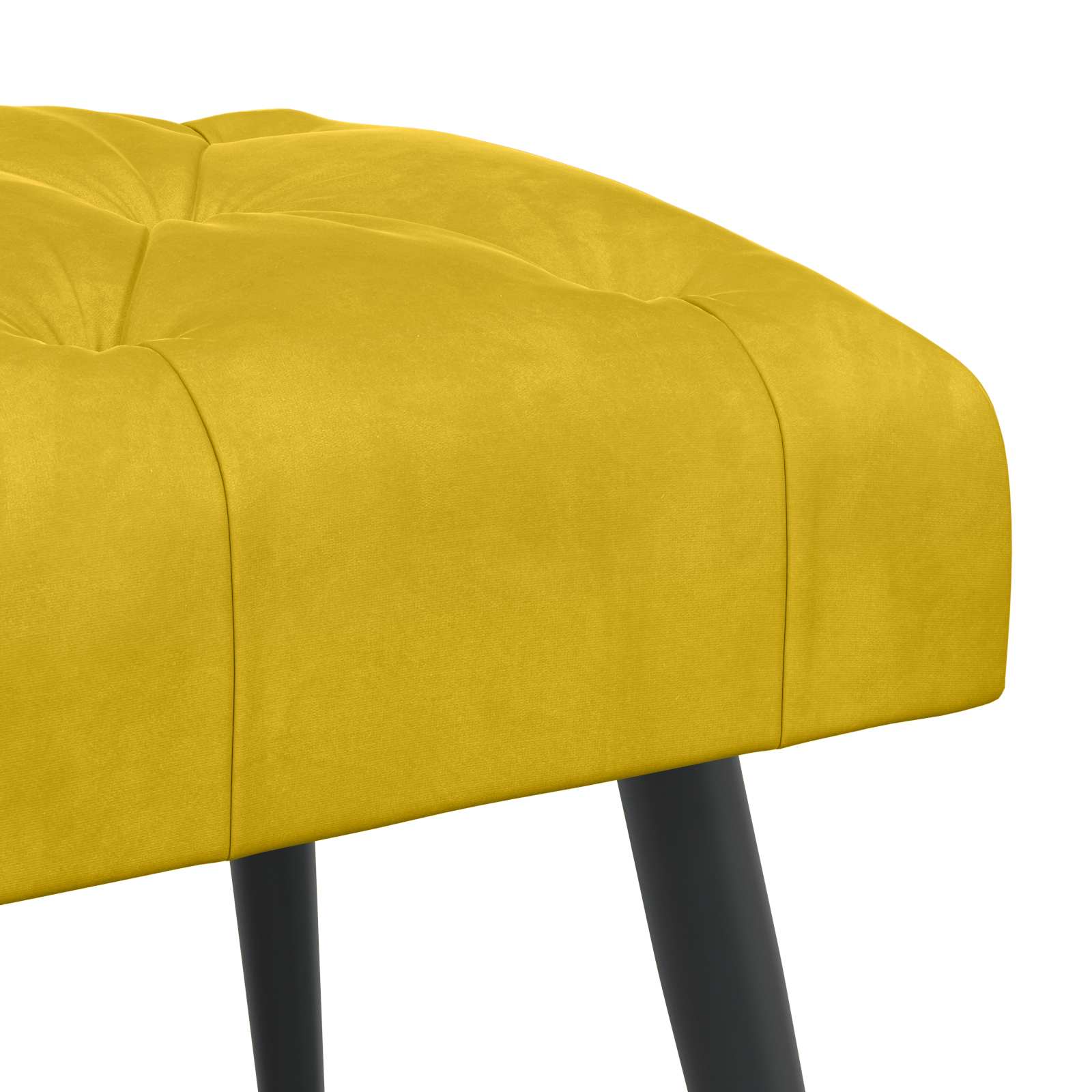 Bank met knoopverstelling Geel 80 x 40 x 46 cm Fluweel