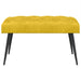 Bank met knoopverstelling Geel 80 x 40 x 46 cm Fluweel