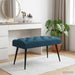 Bank met knoopverstelling Blauw 80 x 40 x 46 cm Fluweel