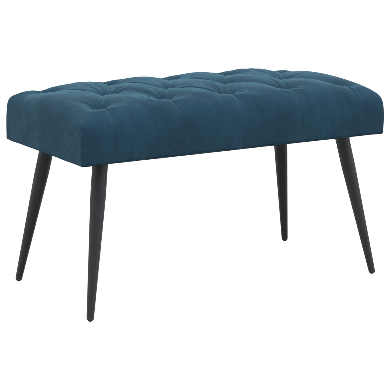 Bank met knoopverstelling Blauw 80 x 40 x 46 cm Fluweel