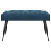 Bank met knoopverstelling Blauw 80 x 40 x 46 cm Fluweel
