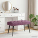 Bank met knoopverstelling Paars 80 x 40 x 46 cm Fluweel