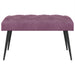 Bank met knoopverstelling Paars 80 x 40 x 46 cm Fluweel