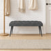 Bank met knoopverstelling Donkergrijs 110 x 40 x 46 cm Fluweel