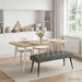 Bank met knoopverstelling Donkergrijs 110 x 40 x 46 cm Fluweel